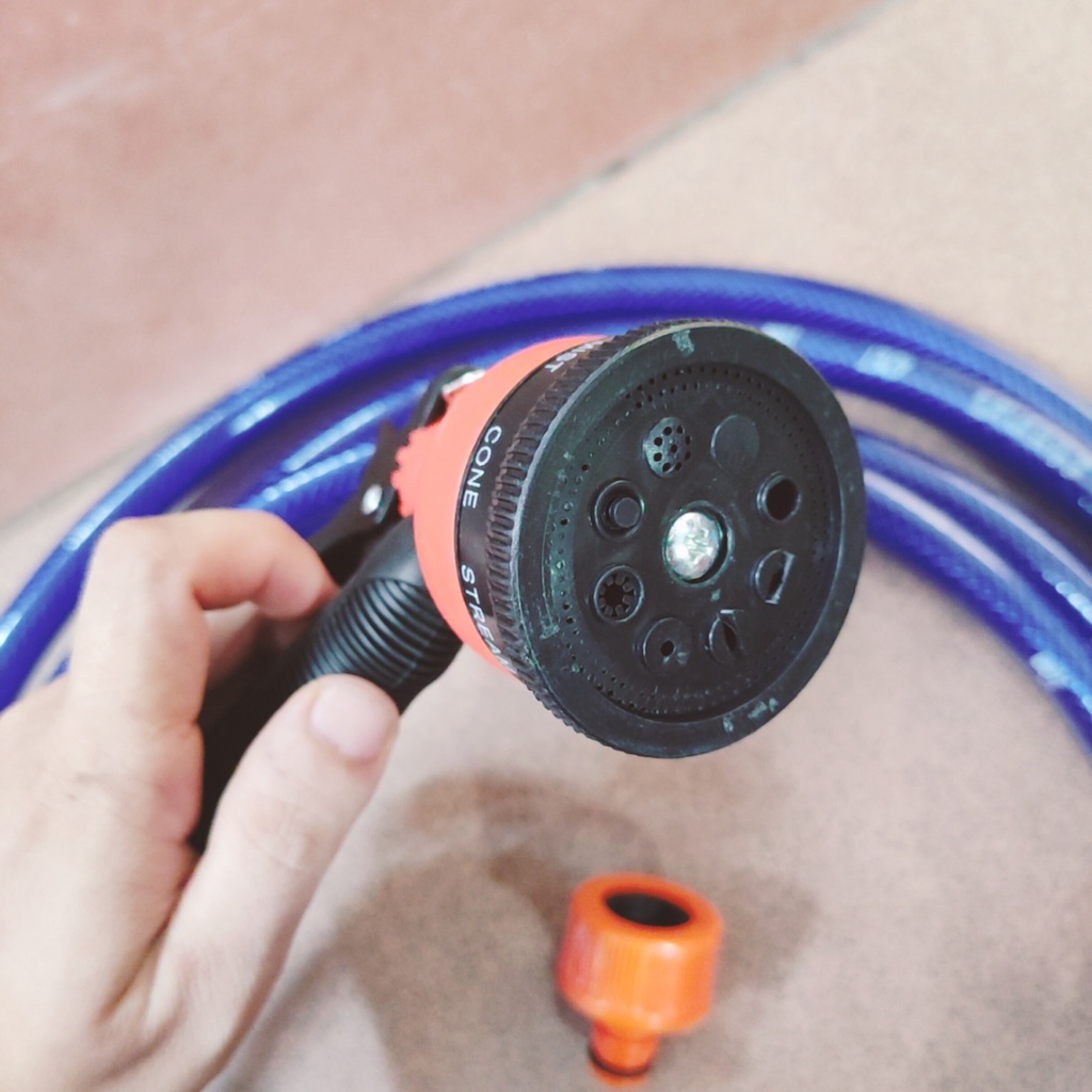 Vòi 8 chế độ phun, 20m dây phun nước rửa xe, tưới cây đa năng