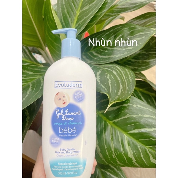 Sữa Tắm-Gội Dịu Nhẹ Dành Cho Bé Evoluderm 500ml