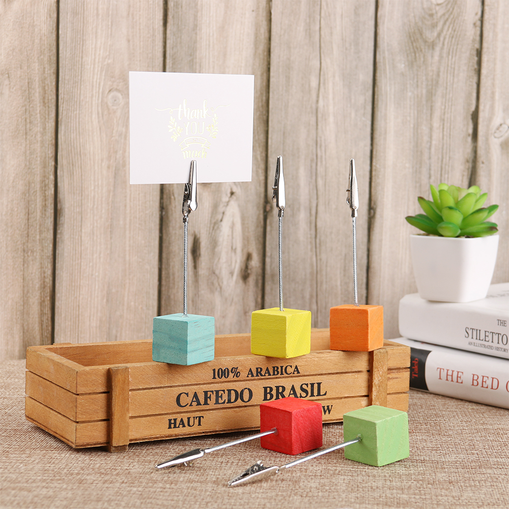 1 Kẹp Gỗ Hình Vuông Dùng Để Trang Trí