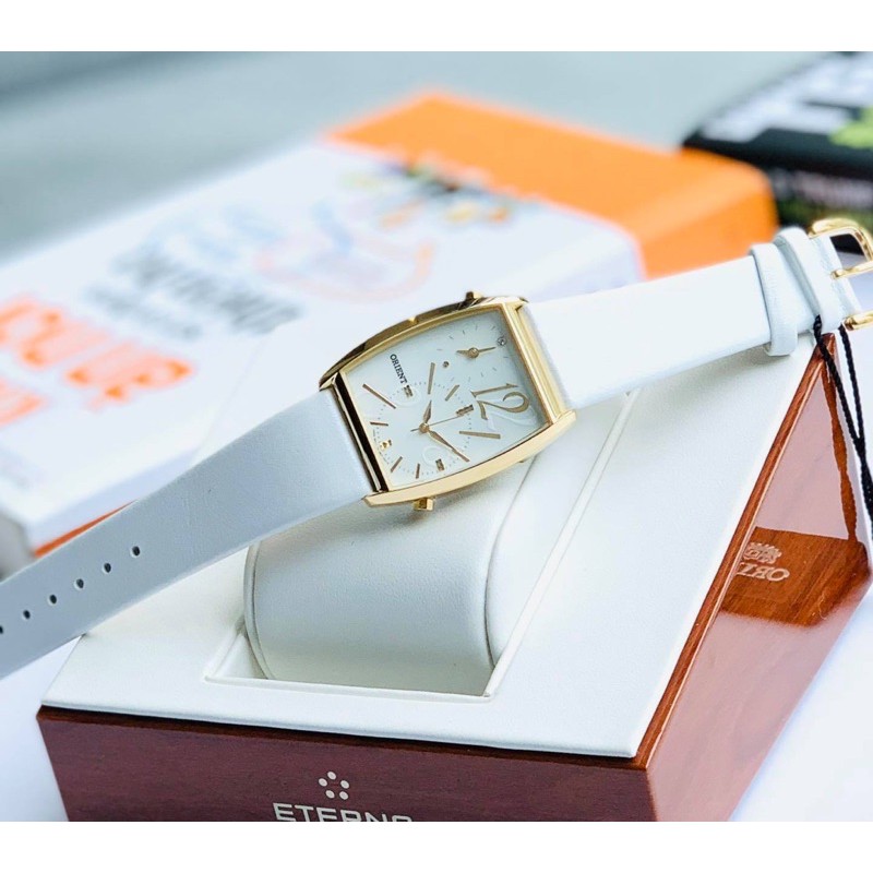 Đồng Hồ Orient Chính Hãng Nữ FUBUF003W0 Dressy Elegant White Leather Ladies Watch