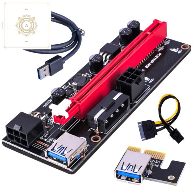 Set 6 Card Mở Rộng Ver009 Usb 3.0 Pci-E Ver009S 1x 4x 8x 16x 15pin Sang 6 Pin