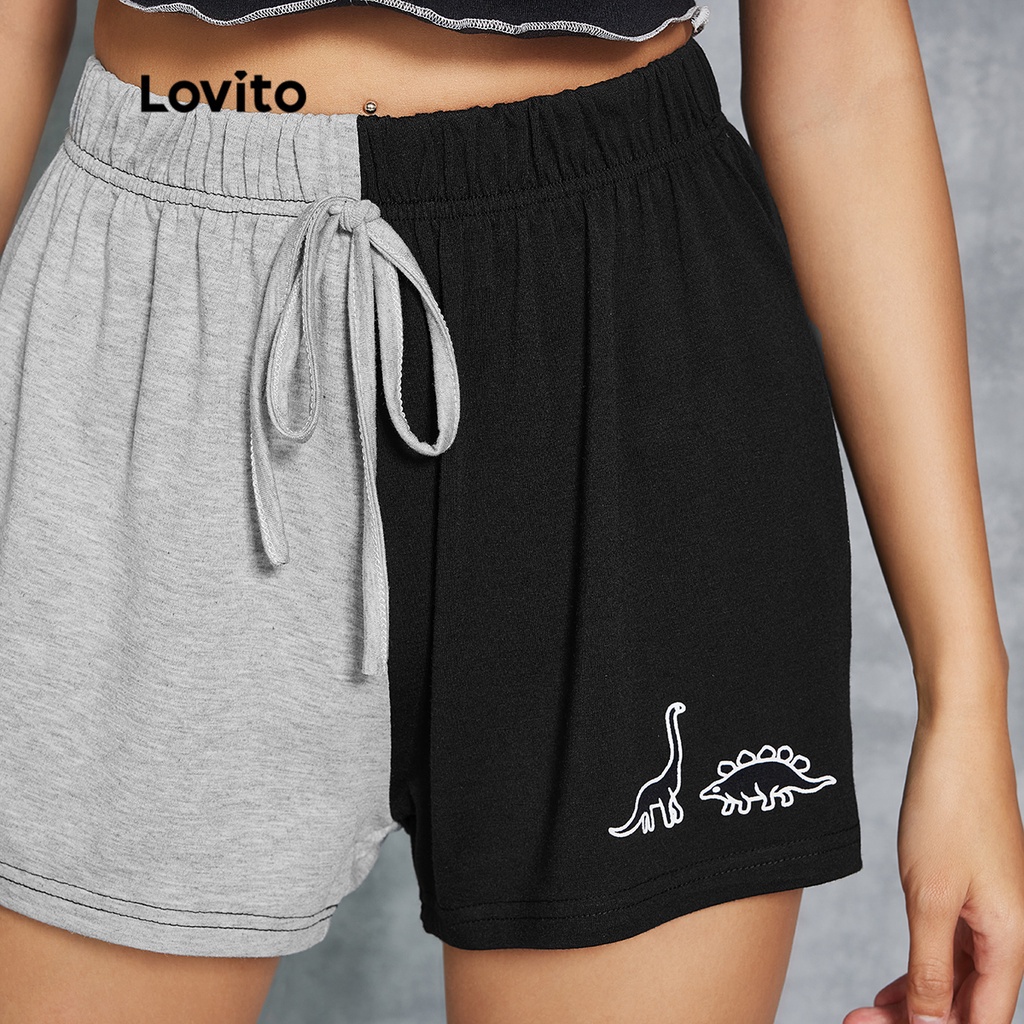 (Hàng có sẵn) Lovito Quần Short Màu In Hình Hoạt Hình L20D1017 (Nhiều Màu)