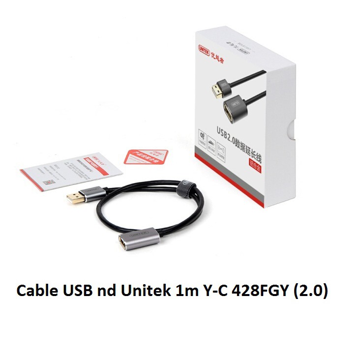 [Mã ELFLASH5 giảm 20K đơn 50K] CÁP USB NỐI DÀI 1.M UNITEK CAO CẤP YC 428FGY 2.0