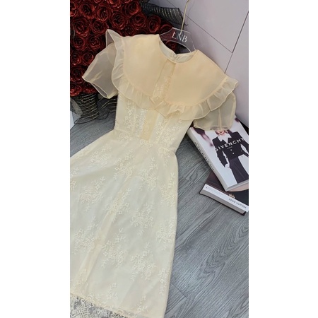 Váy ren phối tay tơ