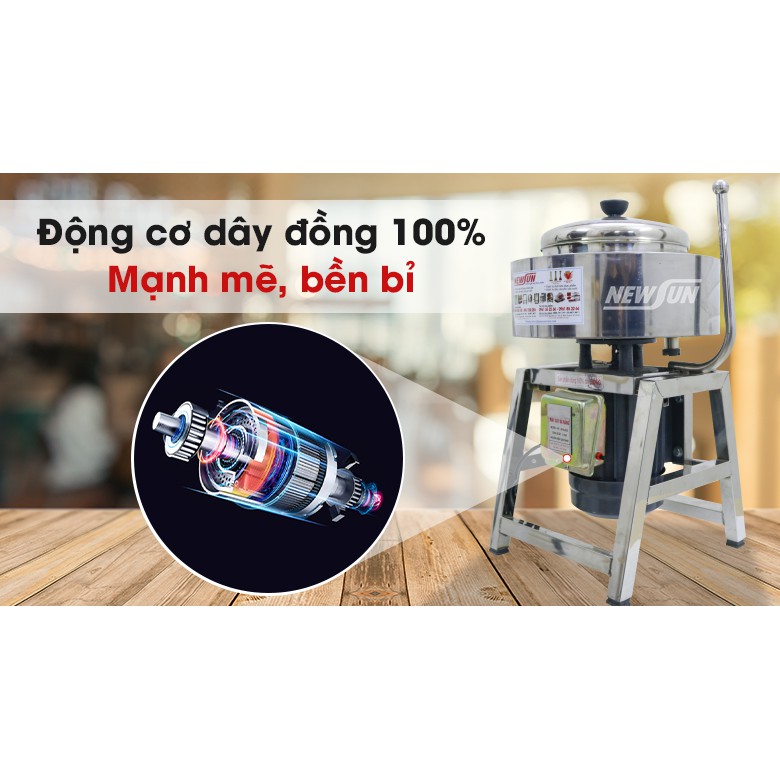 [ELHAP1 giảm tối đa 200K] Máy xay giò chả mini 2 kg/mẻ NEWSUN - Tiết kiệm thời gian và chi phí - Bảo hành 12 tháng