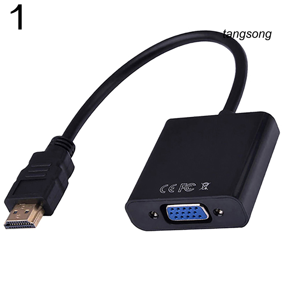 Cáp Chuyển Đổi Ts-1080P Hdmi-Compatible Male Sang Vga Female Cho Pc Laptop Hdtv