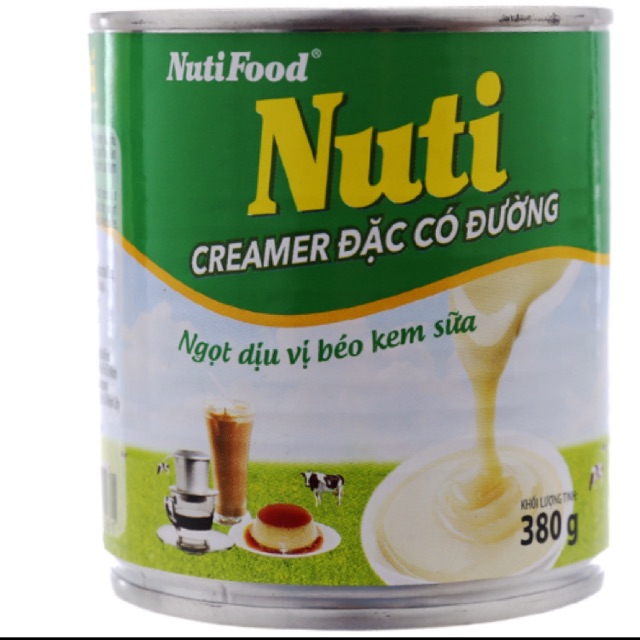 Sữa đặc có đường Nuti xanh 380g