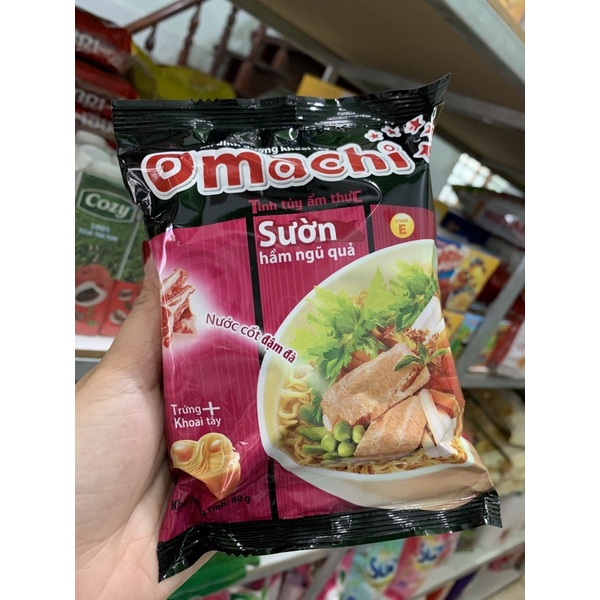 Sét 5 gói mì Omachi sườn hầm ngũ quả 80g
