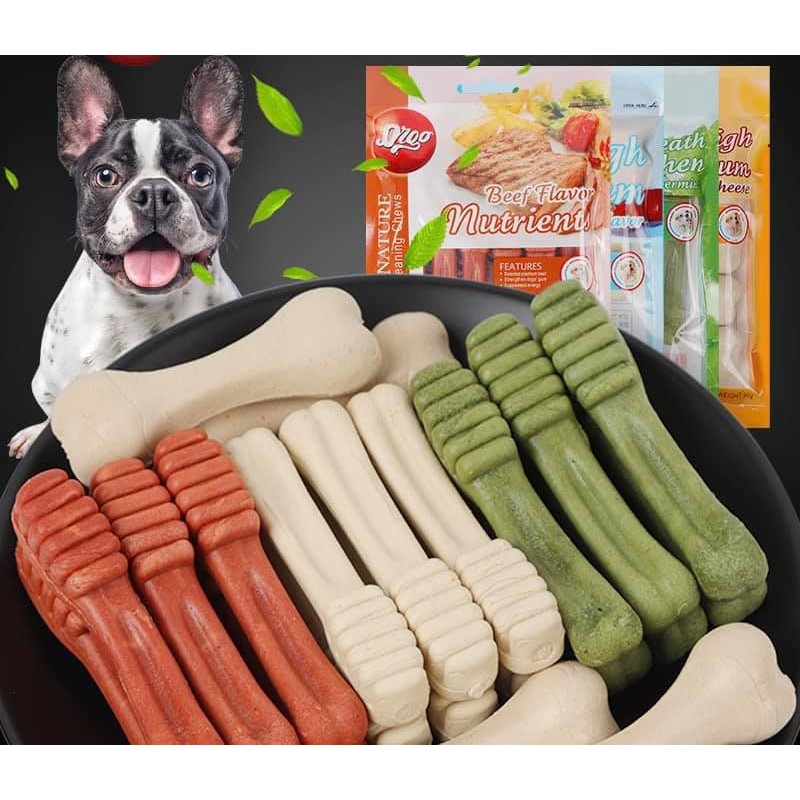 Xương gặm canxi sạch răng cung cấp khoáng chó Orgo High Calcium khử hôi miệng- Xương gặm dinh dưỡng cung cấp dd cho mèo