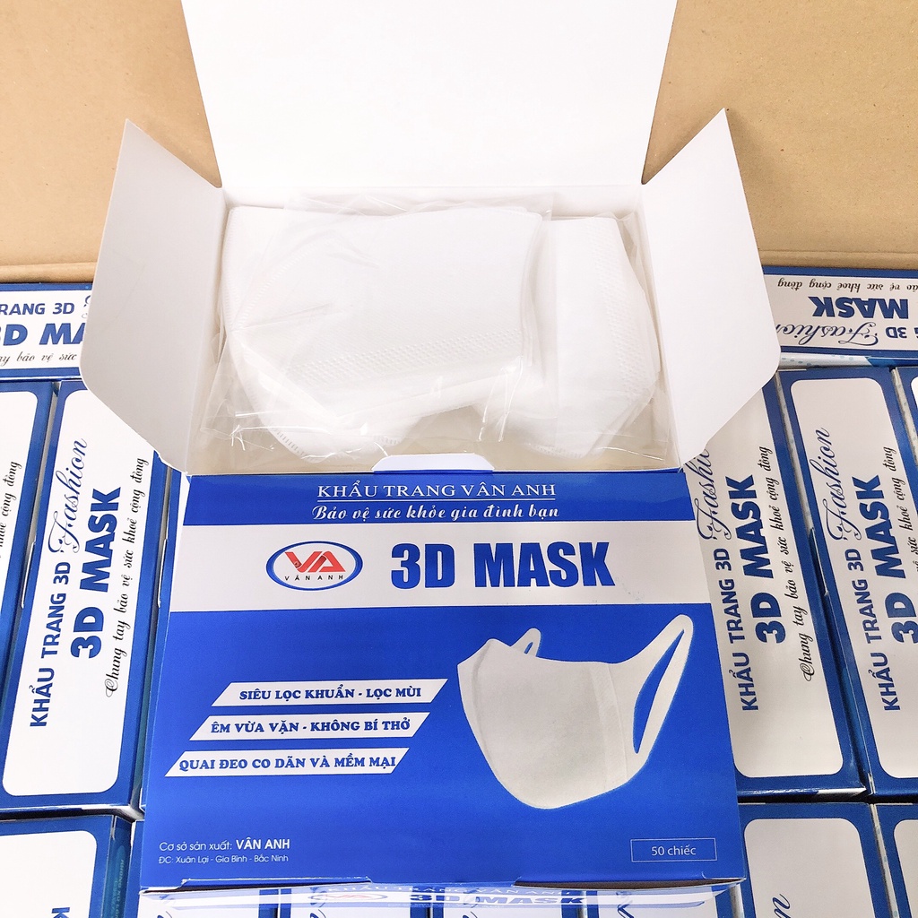 Khẩu Trang 3D MASK Mềm Mại, 4 Lớp Kháng Khuẩn, Kháng Bụi, Kháng Tia UV