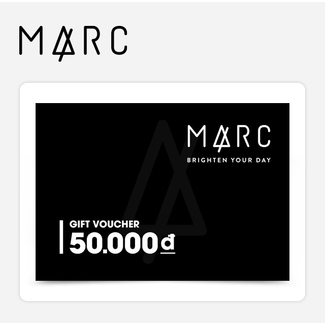 Phiếu quà tặng trị giá 50k áp dụng cho hệ thống cửa hàng thời trang Marc Fashion