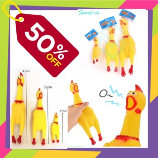 [GIẢM 50%]Gà bóp kêu Shrilling Chicken xả stress siêu hot size trung 32cm và size nhỏ 17cm