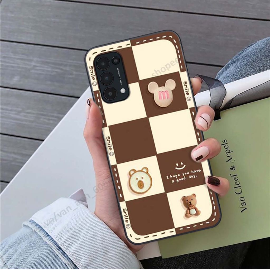 Ốp lưng Oppo Reno5 4G / Reno5 5G / Reno 5 hình gấu, kẹo dễ thương cute