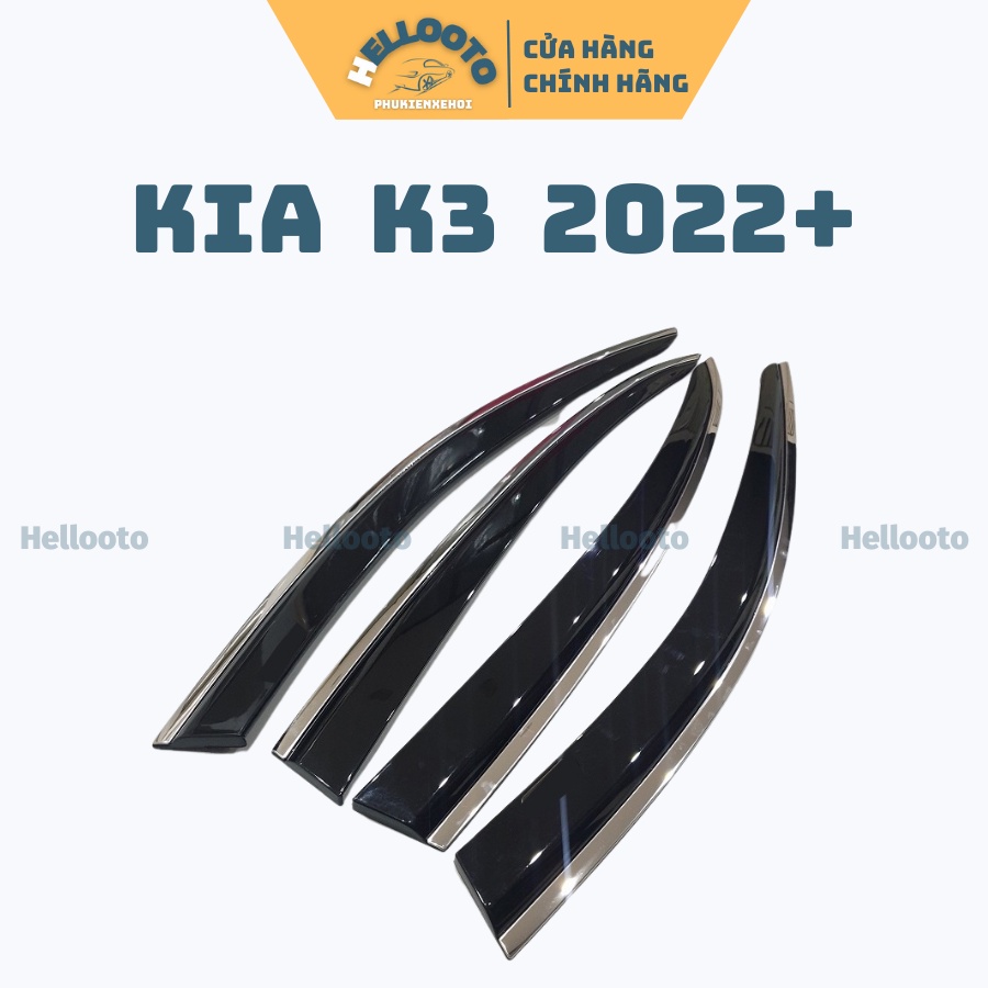 Vè Che Mưa Kia K3 2022 2023 Màu Đen Chất liệu nhựa ABS ( Tặng Kèm Keo Tăng Dính)