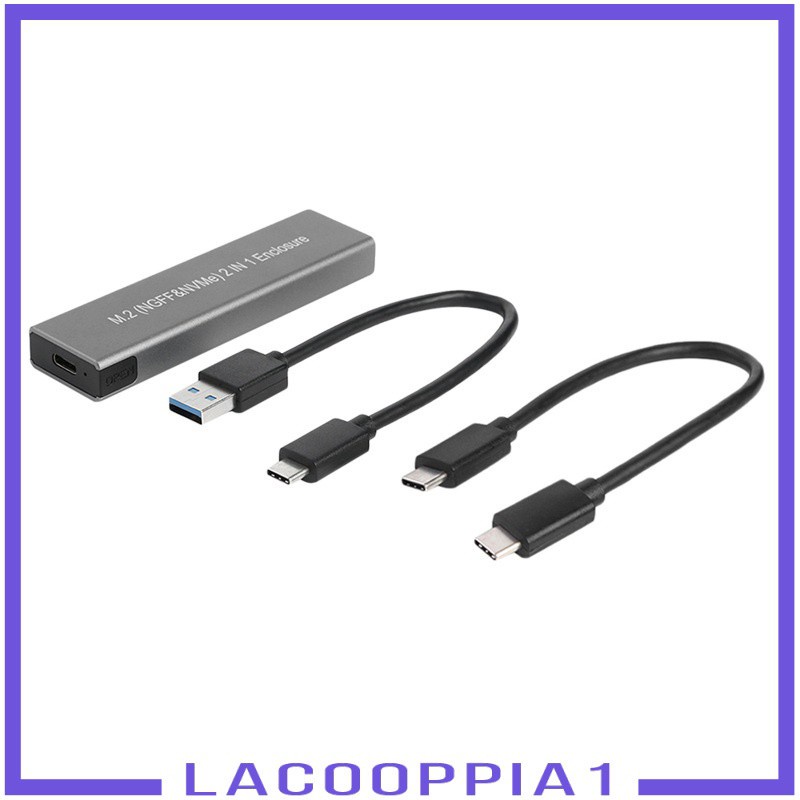 [LACOOPPIA1] Aluminum M.2 NVME to USB 3.1 Enclosure Adapter for 2230 2242 2280 NVMe SSD