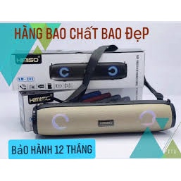 Loa Bluetooth KMS-203 đèn led cảm ứng theo nhạc âm thanh hay - dáng cẩm tay tặng kèm dây đeo.