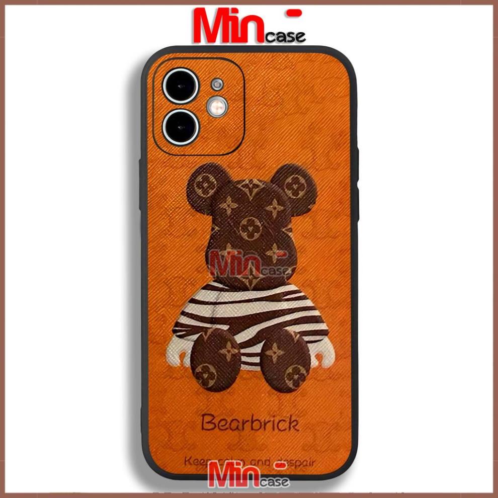 Ốp lưng iPhone Gấu Bearbreck Cute cạnh viền vuông silicon mềm dẻo cho iphone 6/6s/7/8/X/Xr/XS/11/12/13 Pro Plus Max