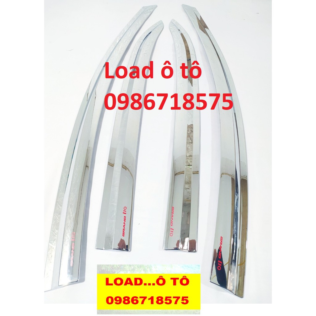 Vè Che Mưa Xe Hyundai Grand i10 2016-2020 Mạ Crom Toàn Bộ Cao Cấp Cho Bản Hatback, Sedan Hàng Hàn Quốc