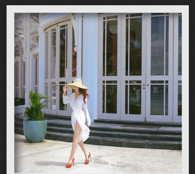 Váy maxi xoắn eo secy