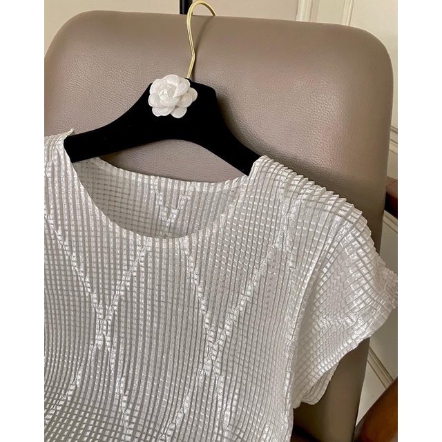 Áo pleated dập ly dáng basic
