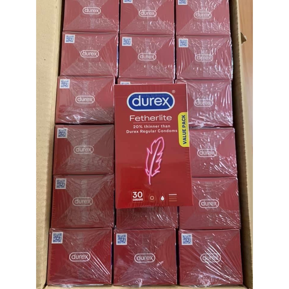 Bao cao su Durex Fetherlite Ultra Thin siêu mỏng hộp 30 cái của úc