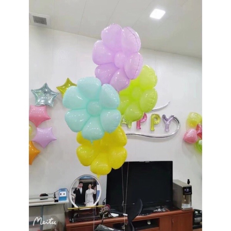 Bong bóng bông hoa Daisy nhiều size trang trí tiệc party
