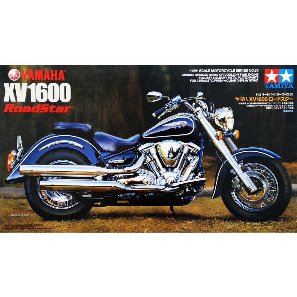 Mô hình lắp ráp xe mô tô 1/12 SCALE YAMAHA XV1600 Road Star 14080 Tamiya