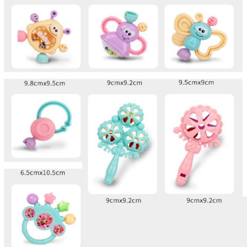 Bộ đồ chơi lục lạc gồm 7 món cho bé bằng nhựa ABS an toàn cho bé
