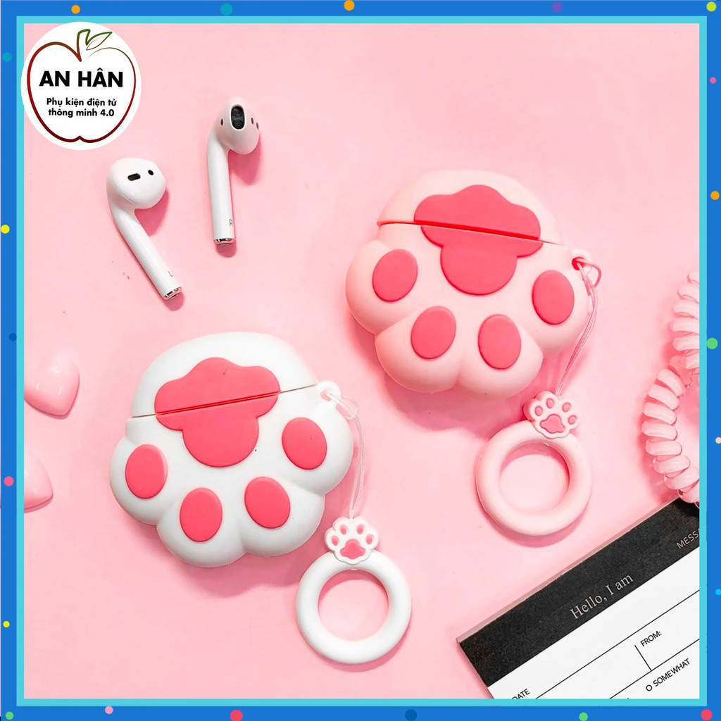 Vỏ bảo vệ tai nghe Airpod 1,2,i12 Hình Bàn Chân Mèo - Cho Airpods 1-2 Siêu đáng yêu