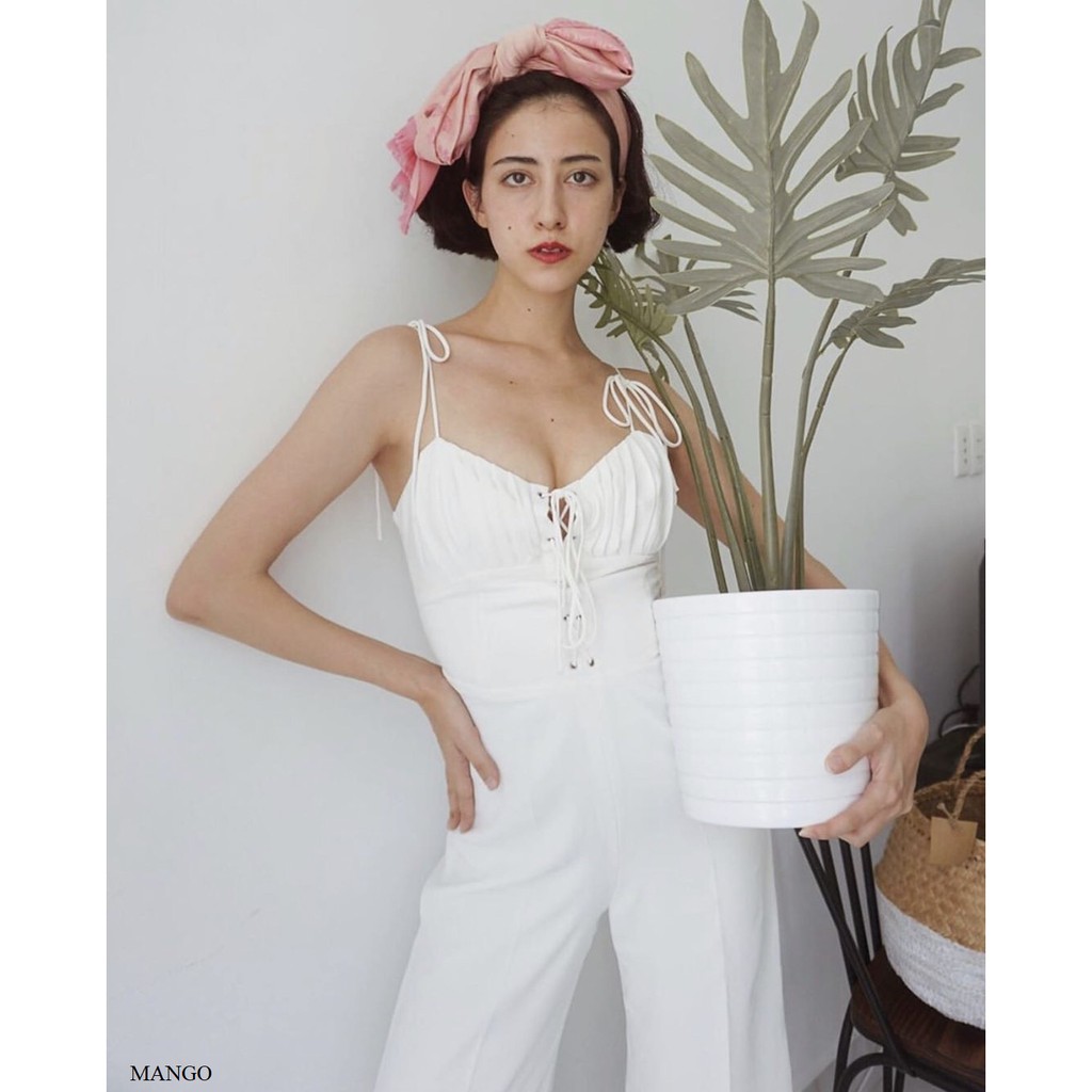 Jumpsuit thiết kế 2 dây ống suông Napubee - jumpsuit đi biển đan dây MANGOO