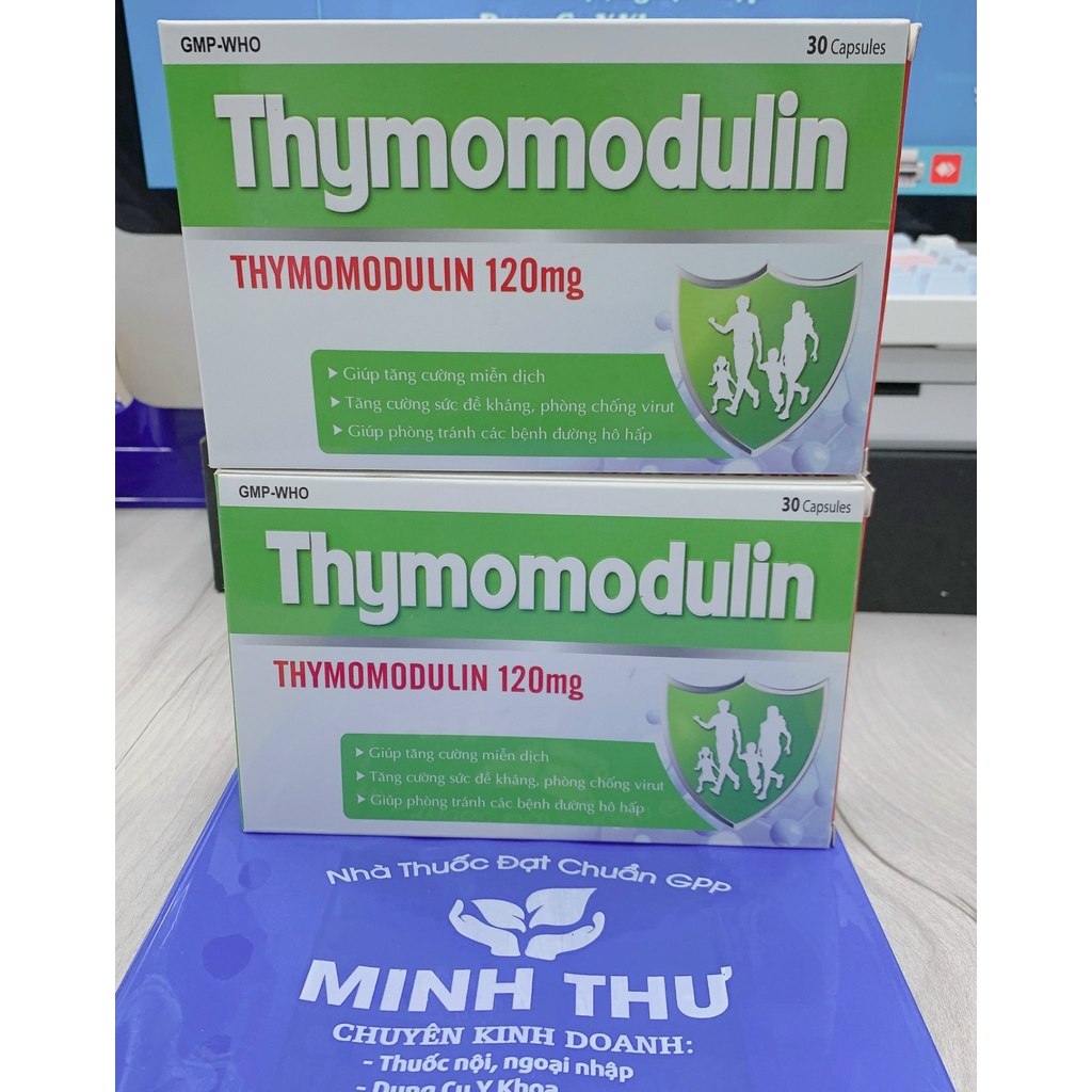 Giúp tăng cường miễn dịch Thymomodulin 120mg hộp 3 vỉ x 10 viên