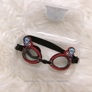 Mắt kính bơi hình Captain màu đen kèm hộp đựng siêu cute cho bé trai , trẻ em - 36NKBCAPDE - (16x5x9cm)