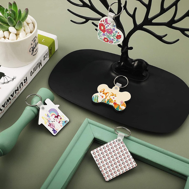 Set 36 Phụ Kiện Làm Móc Khóa In Hai Mặt Chịu Nhiệt