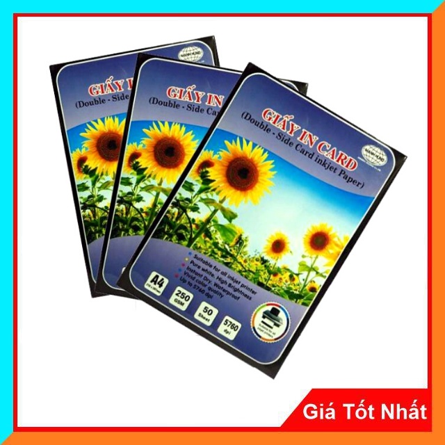 Giấy In Card 2 Mặt Định Lượng 250GSM,  In Card Visit Mạnh Hưng (50 tờ)