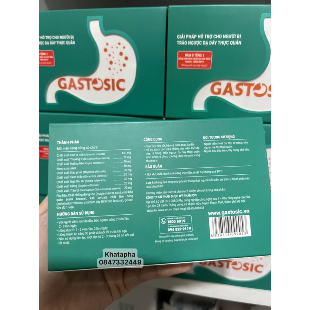 ! GASTOSIC  - Hỗ trợ điều trị trào ngược dạ dày thực quản