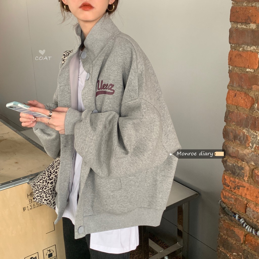 AN2_Áo khoác cadigan chất nỉ phong cách ulzzang Hàn quốc