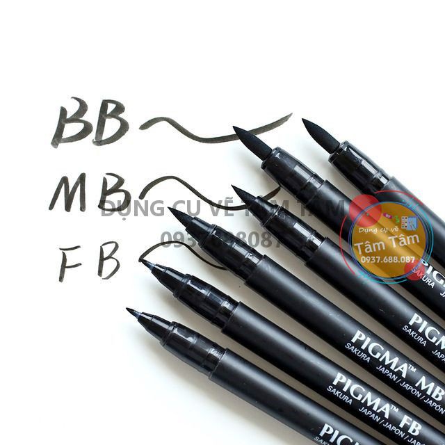 [ TÂM TÂM ]-Bút đầu cọ Sakura Pigma Brush, Pigma Sakura Nhật-
