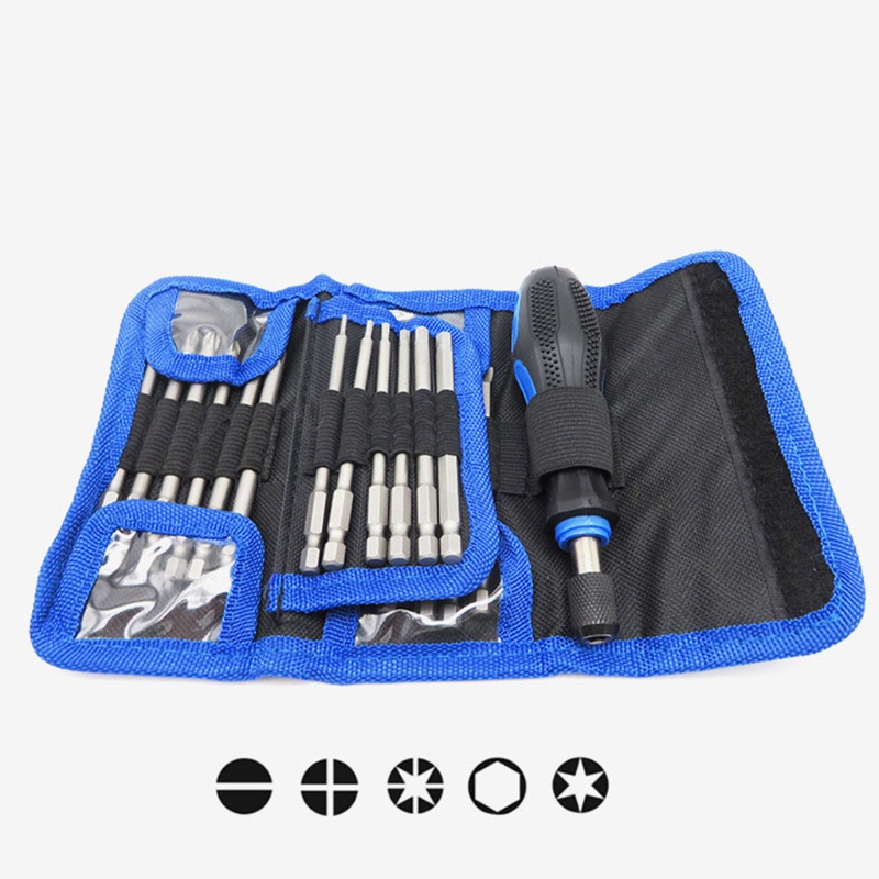 Bộ Tuốc Nơ Vít Thép Cr-V Đầu Phẳng / Chữ Thập / Hex / Torx Bit