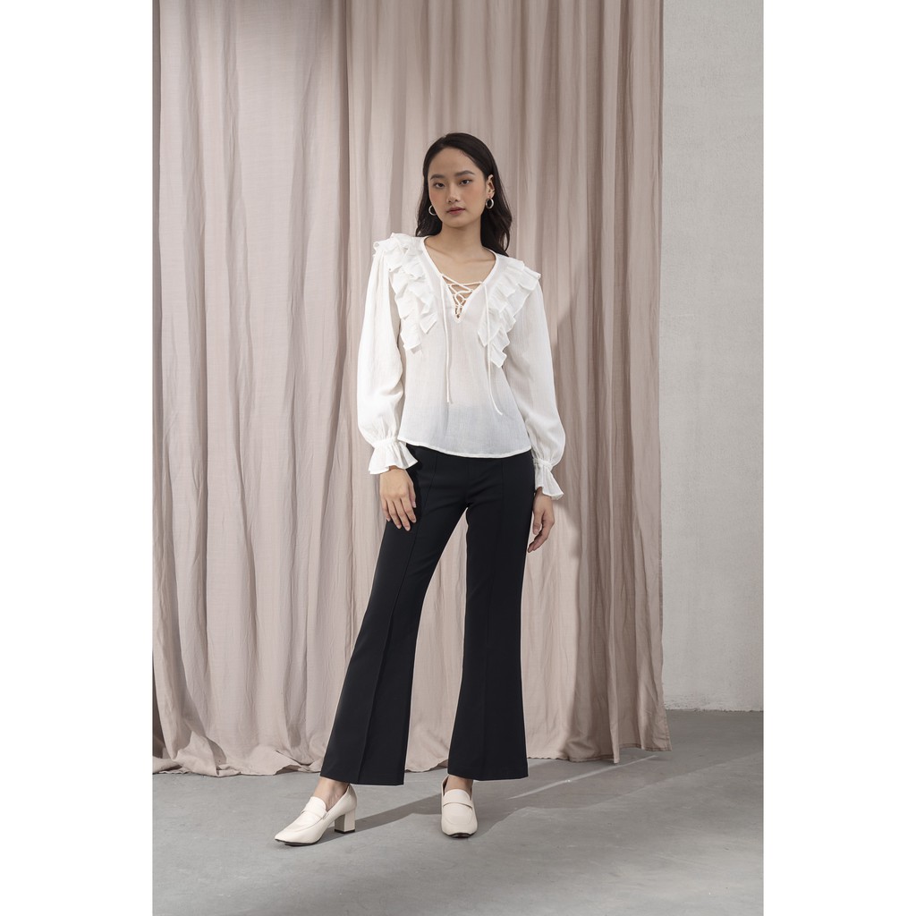 Happy Zoo - Áo tay dài đan dây trắng | BigBuy360 - bigbuy360.vn