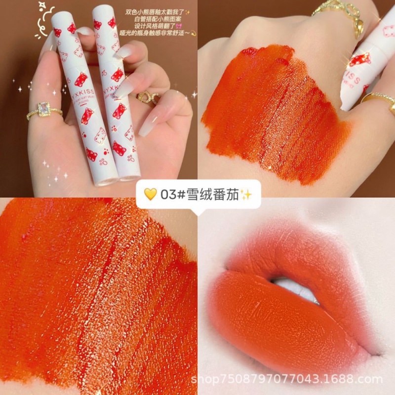 Son kem lì dưỡng ẩm lâu trôi hình gấu dễ thương NYXKISS