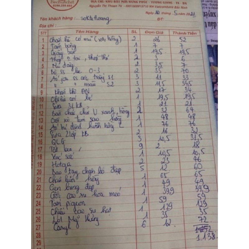 combo đi sinh 10/5/2021