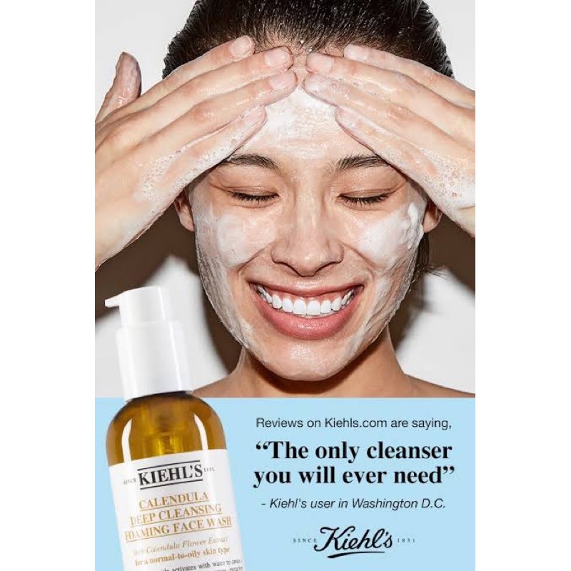 (BILL ÚC) Sữa Rửa Mặt Hoa Cúc Kiehl’s Calendula Deep Cleansing Foaming Face Wash/ Ultra Facial Cleanser