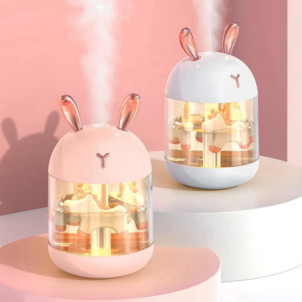 Máy Lọc Không Khí Khuếch Tán Tinh Dầu Hình Thỏ Trắng Shop61