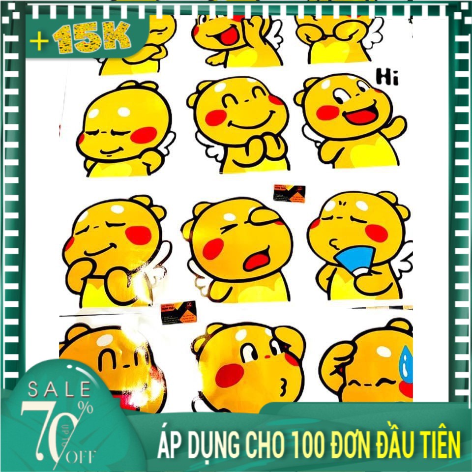 Tem dán xe tải ,DECAL xe ô tô CHẾ HÌNH KHỦNG LONG LONGBEE DỄ THƯƠNG - MÀU CHUẨN ĐẸP 30x30