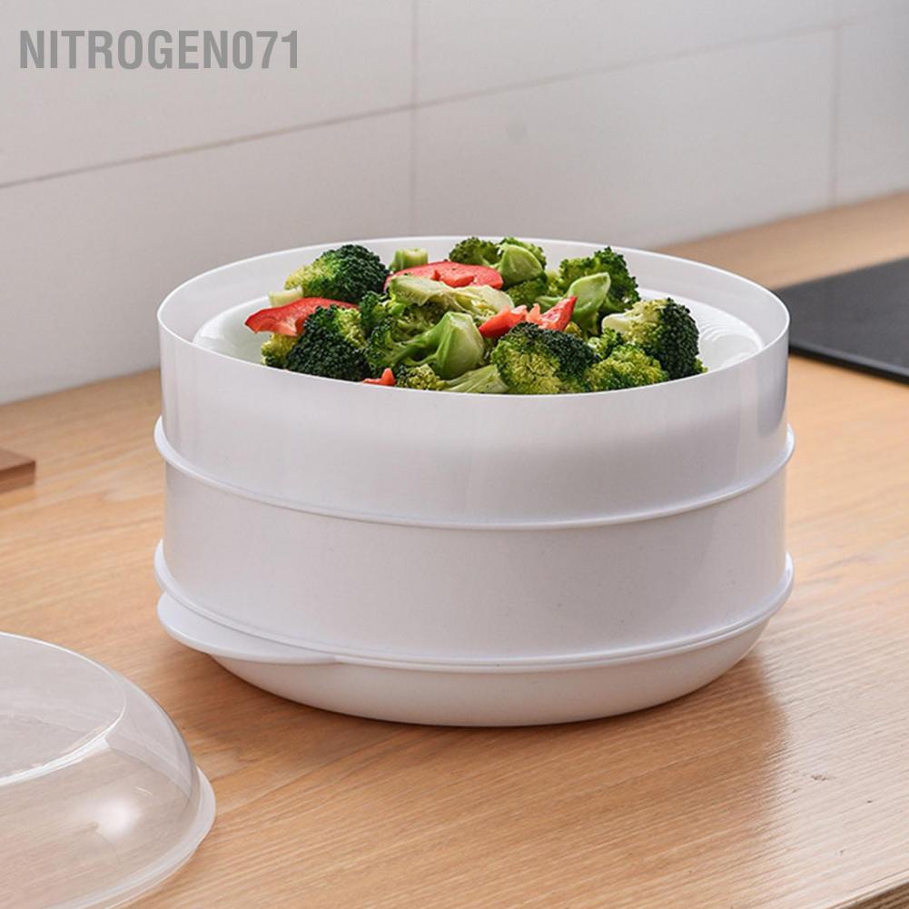 Hộp đựng nóng với đĩa hấp bánh bao bánh bao /Hấp lò vi sóng Nắp đậy trong suốt Chống biến dạng Nồi hấp có nắp cho bếp gia đình Nitrogen071