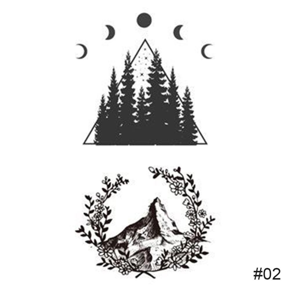 Hình Xăm Dán Trang Trí Cơ Thể Tạm Thời Chống Nước Lâu Trôi A7M4 Màu Đen