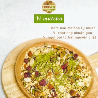 500gram ngũ cốc granola mix 7 loại hạt vị trà xanh