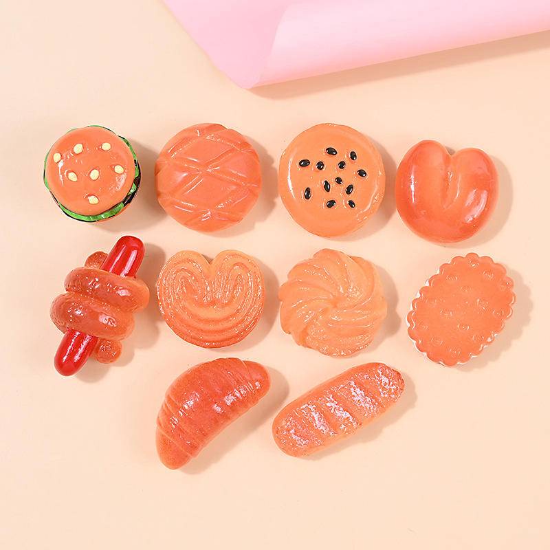 Phụ Kiện Hình Bánh Hamburger/Kem/Bánh Mì Kiểu Hoạt Hình Độc Đáo Trang Trí Giày DIY