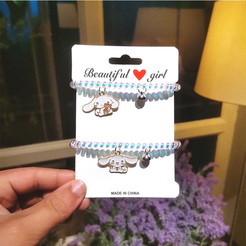 Dây Cột Tóc Cao Su Nam Châm Gắn Điện Thoại Hình Chú Chó Cinnamon / Mèo Bay Đáng Yêu Thích Hợp Làm Quà Tặng Cho Bạn Gái