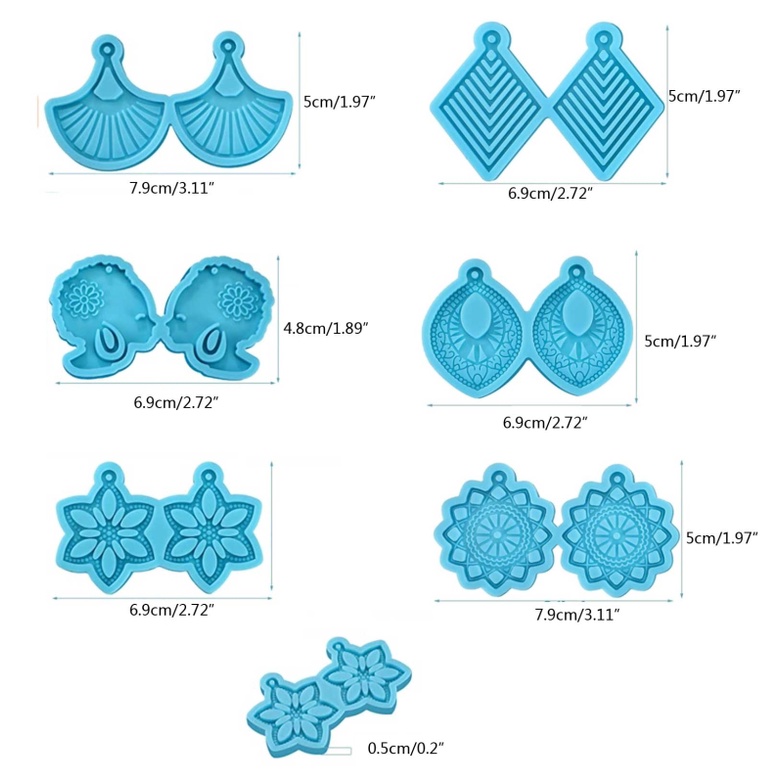 Bộ 3 Khuôn Silicone Làm Trang Sức Thủ Công